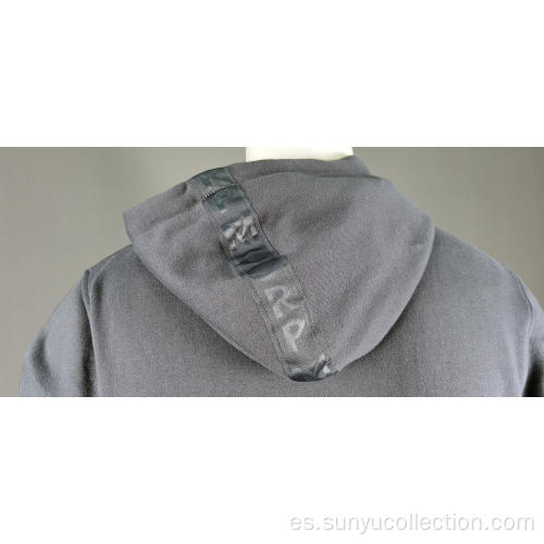 Sudadera de manga larga con cuello redondo para hombre con sudadera con capucha